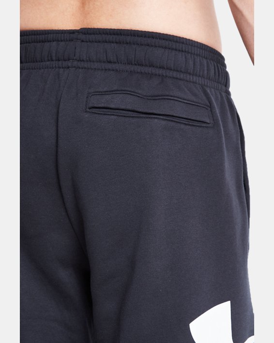 Men's UA Rival Fleece Big Logo Shorts in Black image number 4